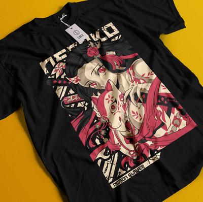 Demon Slayer Shirt Nezuko Tshirt Tanjiro T-Shirt Muzan Doma Tee Inosuke Zenitsu