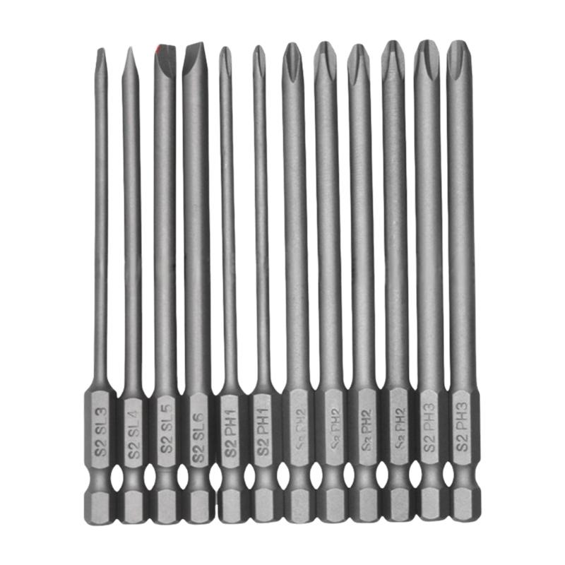 

Pack of 12 Precisions Screwdriver Bit Alloys Steel with Sandblasted Surfaces with Hexagonal Shank Enhances Durability 1