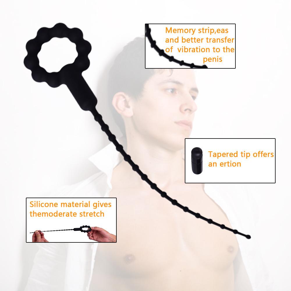 Silicone Urethral Vibrator Urethra Sound Dilator Catheter Penis Plug Horse Eye Vibrating Massager Sex Toys for Men Masturbator