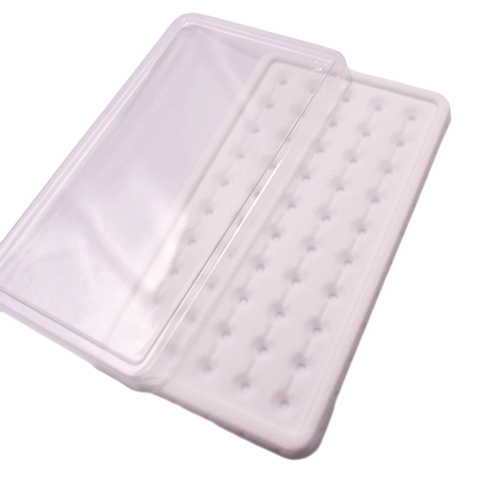 

Элегантная коробка для хранения алмазов на 50 ячеек, органайзер для алмазов, лоток для демонстрации алмазов с прозрачной крышкой, подходит для демонстрации ювелирных изделий белый