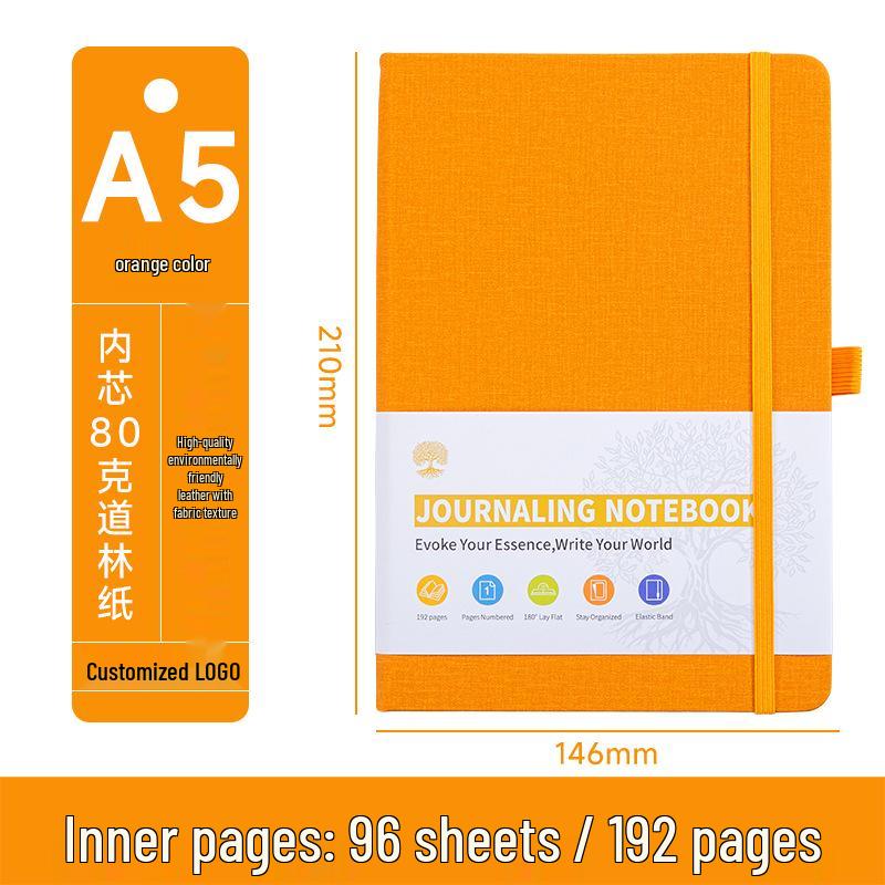 A5 Custom Logo Notebook: Sleek Blank Book for Students or Business Use