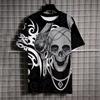 Hell Style Fugees Demon 3D Print T-Shirts Streetwear Men Fashion Oversized O-Neck Short Sleeved T Shirt Tees Tops Clothing