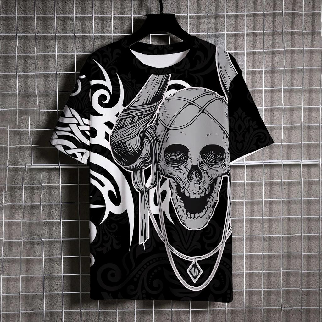 Hell Style Fugees Demon 3D Print T-Shirts Streetwear Men Fashion Oversized O-Neck Short Sleeved T Shirt Tees Tops Clothing
