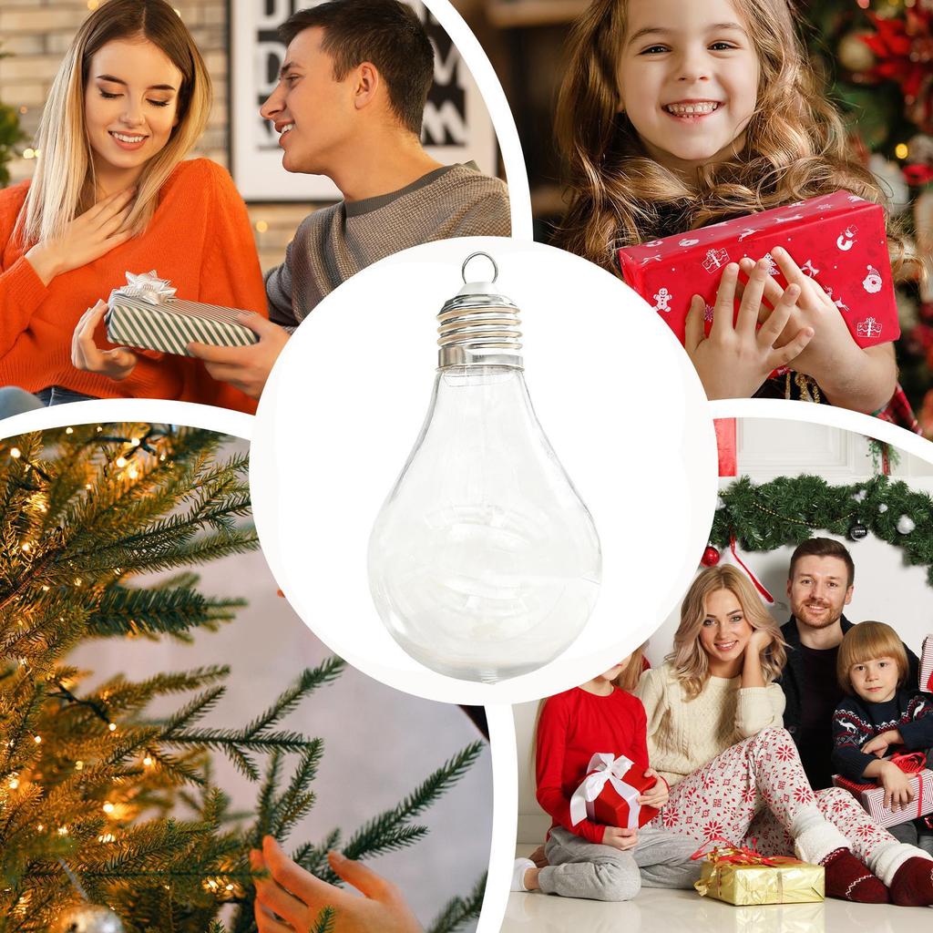 Wypełnialne Ozdoby Świąteczne Duży Otwór Dekoracje Żarówki Świąteczne Żarówki Pojemniki na Cukierki na Upominki na Przyjęcie