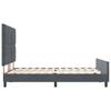 Boxspring Bed with Headboard Dark Grey 140 x 200 cm Velvet
