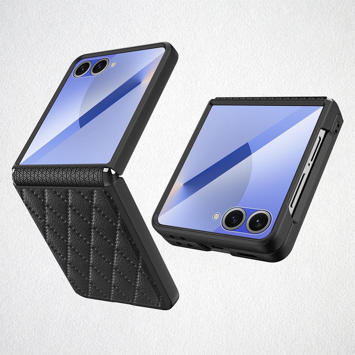 

Shockproof Glass Protective Film Phone Case for Samsung Galaxy Z Flip 7 6 5 Flip7 FE Flip6 Flip5 Leather Hinge Protection Cover Galaxy Z Flip4