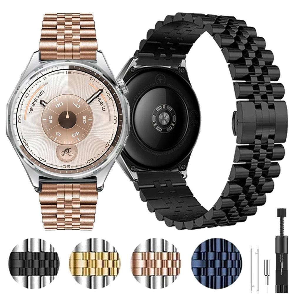 22mm Metal Strap for Huawei Watch GT6-5-4-3 Pro 46mm Stainless Steel Bracelet Watchband For Amazfit Bip 6/Balance 2 Accessories