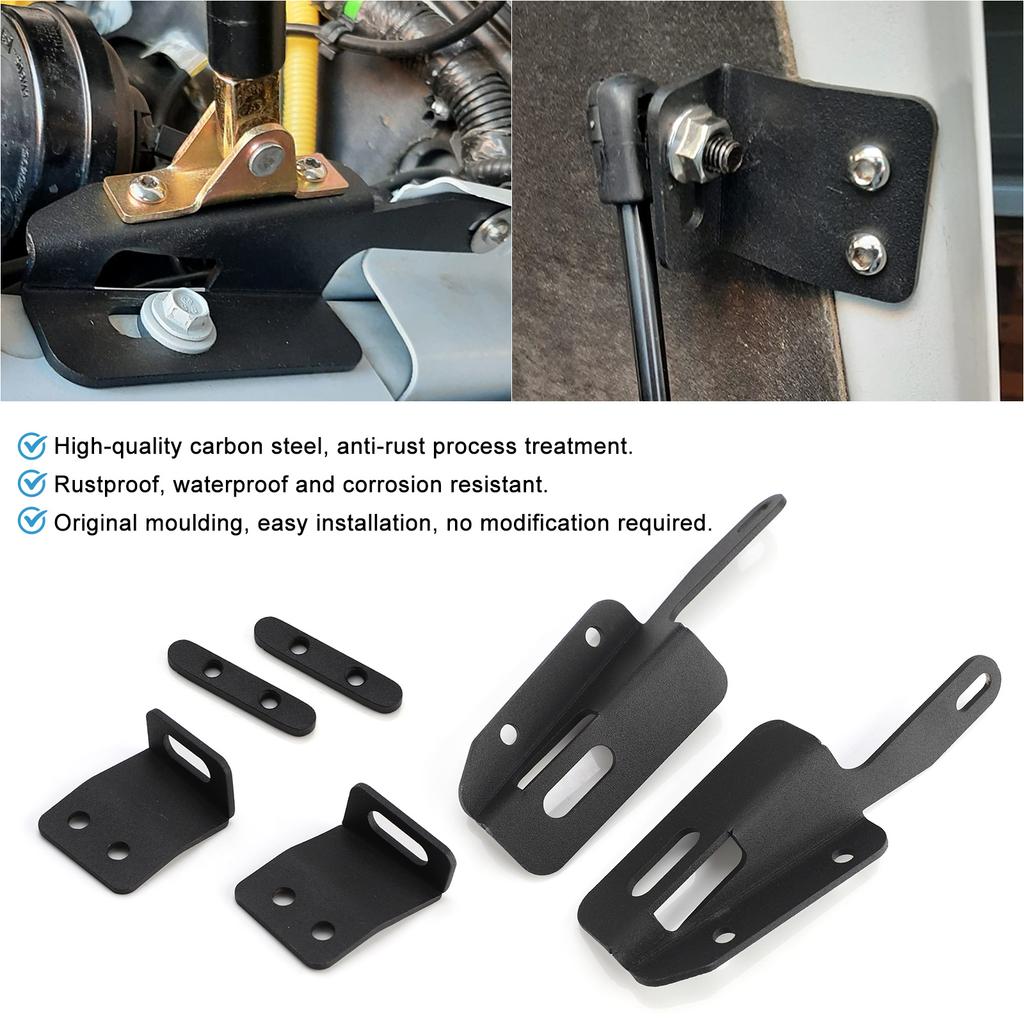1 Pair Front Hood Lift Support Kit Struts Bar Rods Assist Kit For Jeep Wrangler JK Models 2011-2018 Gas Spring Bracket