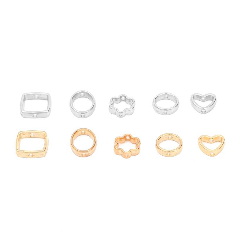 Multi-Size Electroplated CCB Plastic Large-Hole Beads for DIY Jewelry Crafting
