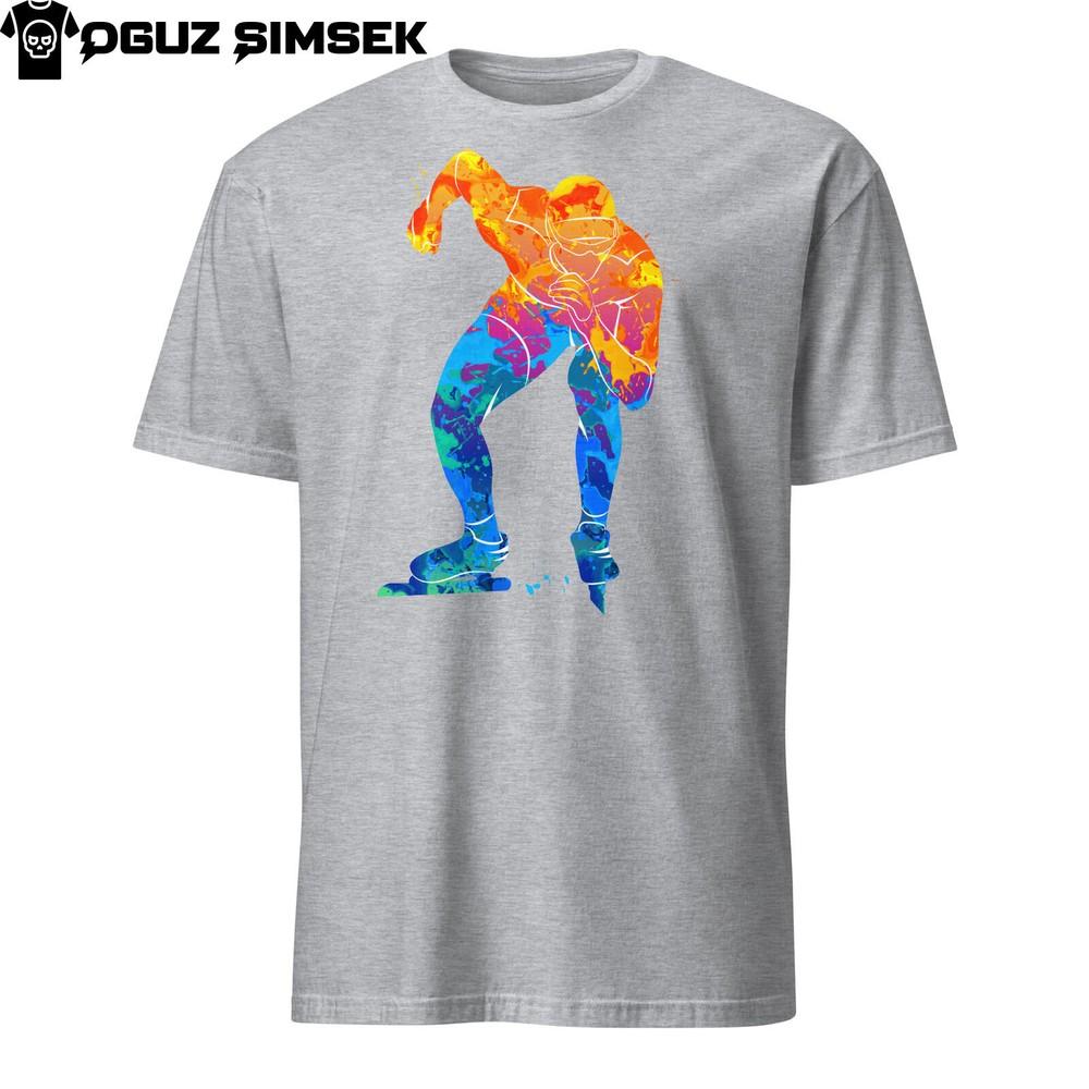 

Abstract Colorful Silhouette Speed Skaters Unisex T-Shirt | Unique Design 4XL