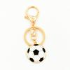 Korean Alloy Basketball Pendant Keychain with Lobster Clasp - Gold Sports Gift for Dad