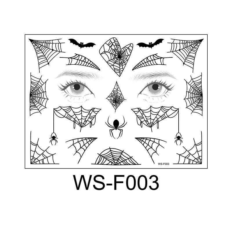 

Waterproof 3D Spider & Web Halloween Tattoo Stickers - Sweat-Proof Enchanting Design 125x170mm