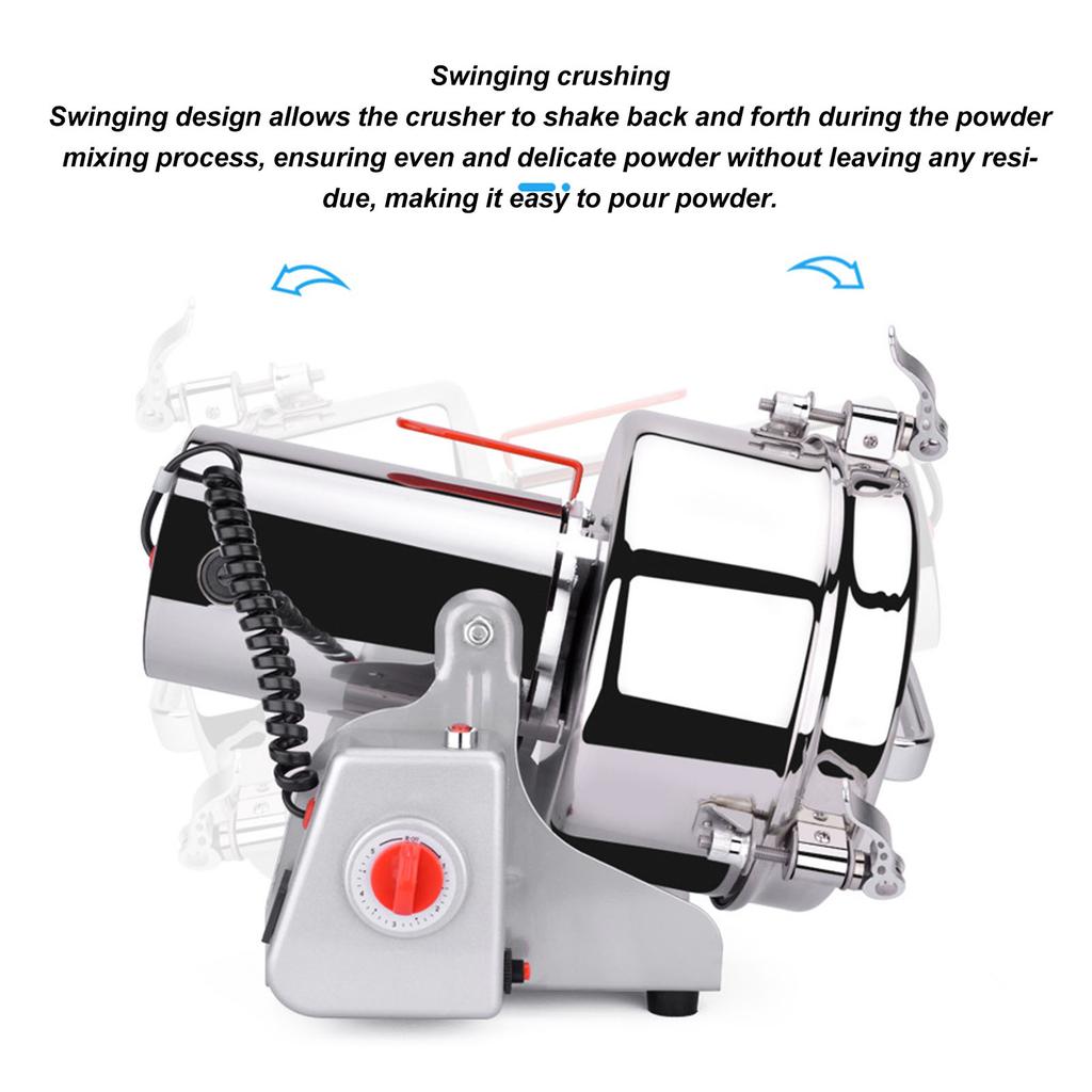 Vente Machine à Moudre Électrique Haute Vitesse Swing Commercial Moulin à Grains Broyeur pour Épices Grains de Café Assaisonnements Riz