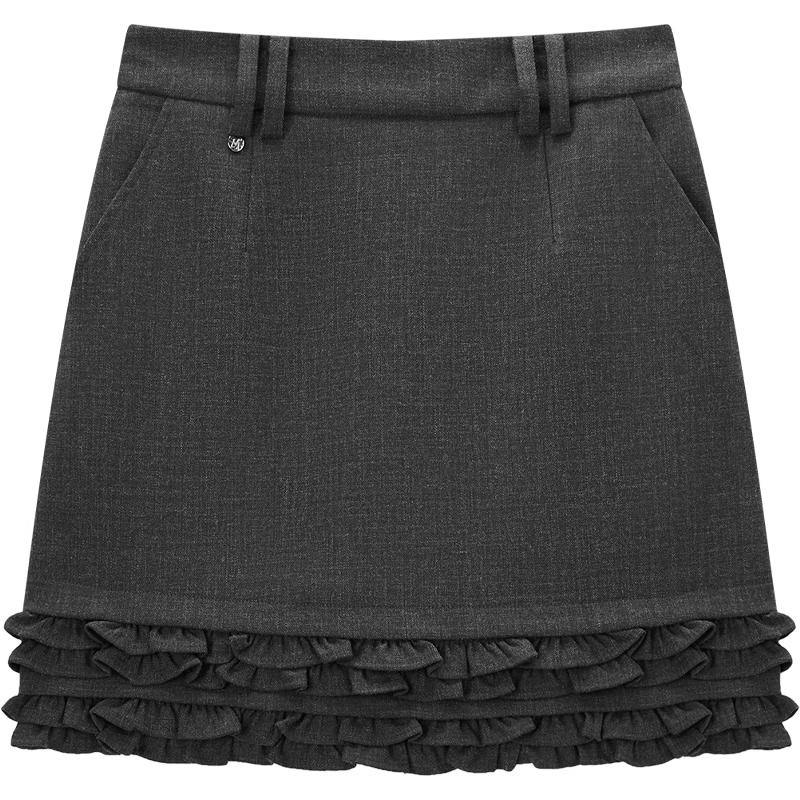 EICHITOO Women s A-Line Ruffle-Hem Mini Skirt M