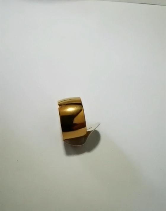 12mm Nicht verblassend Klassische Verlobungsringe Gelbgold Vergoldeter Ring Edelstahlringe für Männer und Frauen