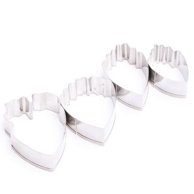 4 Pcs Peony Flower Petals Cookie Cutter Mold Reusable DIY Cake Baking Tools