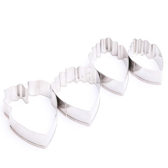 4 Pcs Peony Flower Petals Cookie Cutter Mold Reusable DIY Cake Baking Tools