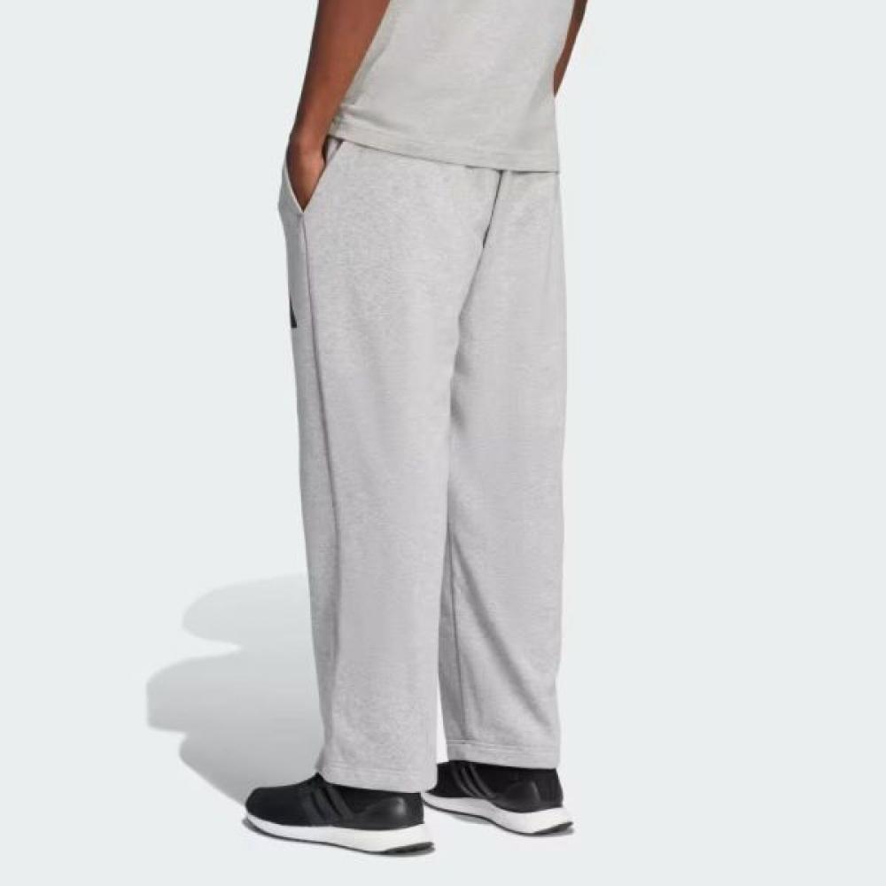 adidas Unisex Essential Wide Leg Logo Pants Gray
