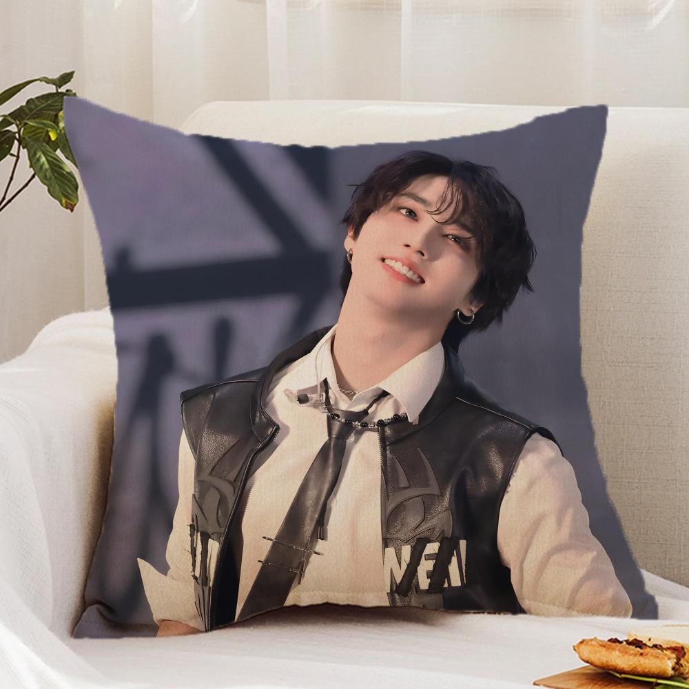 Singer HHan JJisung Boy Cushion Cover Premium Comfort Reversible Pillow Cover  Dual  Use Design for Home  Car
