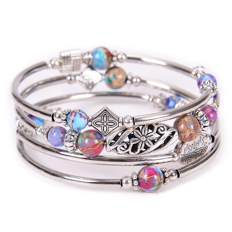 JYL TS Bracelet Bohemian  Turquoise Beads Evokes Adventure & Harmony
