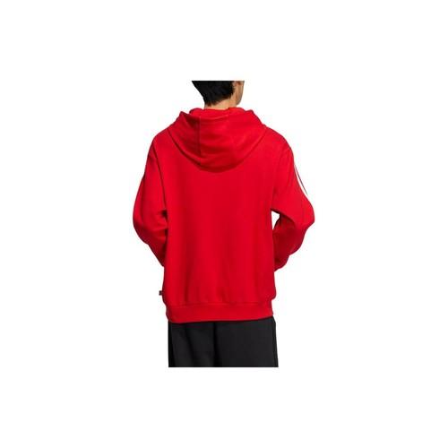 adidas Logo Printed Hoodie American Style Sweatshirt Men’s Red