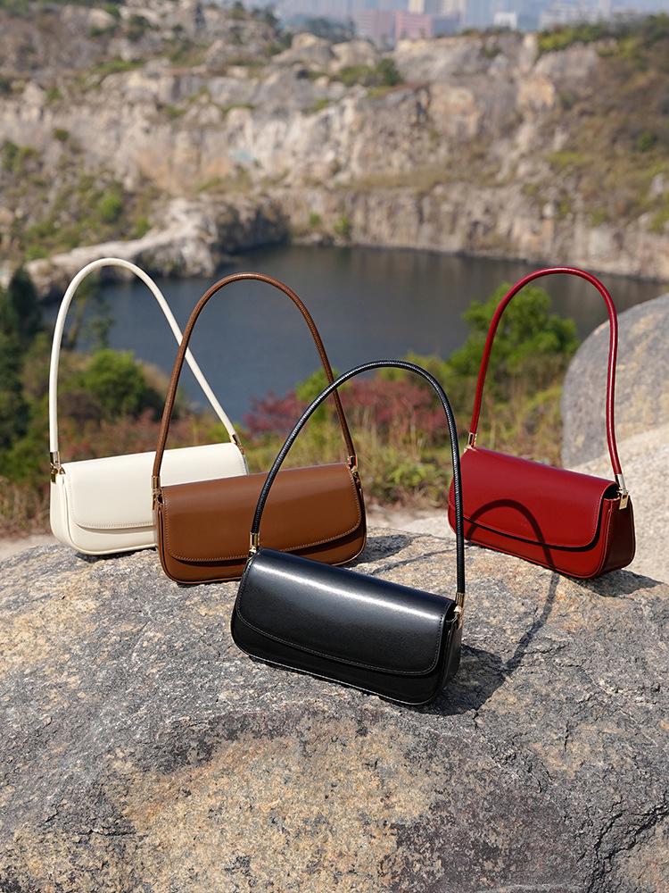Borsa a Sella da Donna in Vera Pelle 2025 - Sottobraccio, Design di Nicchia, Borsa da Lavoro