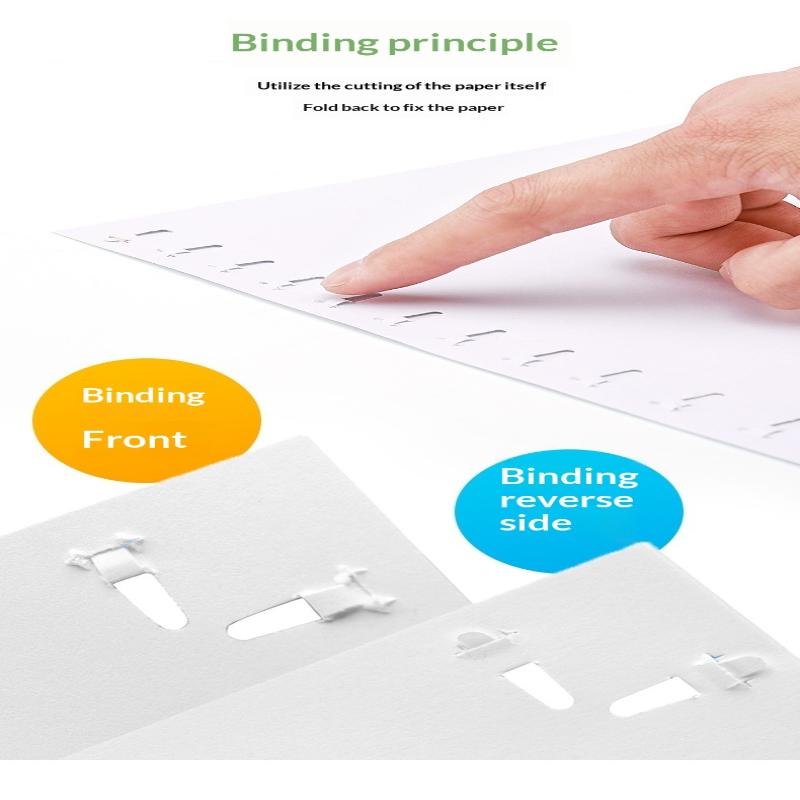 Heftgerät ohne Klammern für den Schreibtisch, zum Fixieren von bis zu 8 Blättern, für Zuhause, Schule, Büro, Schreibtisch-Heftgerät, Ticket-Papier und Dokumentenbindung