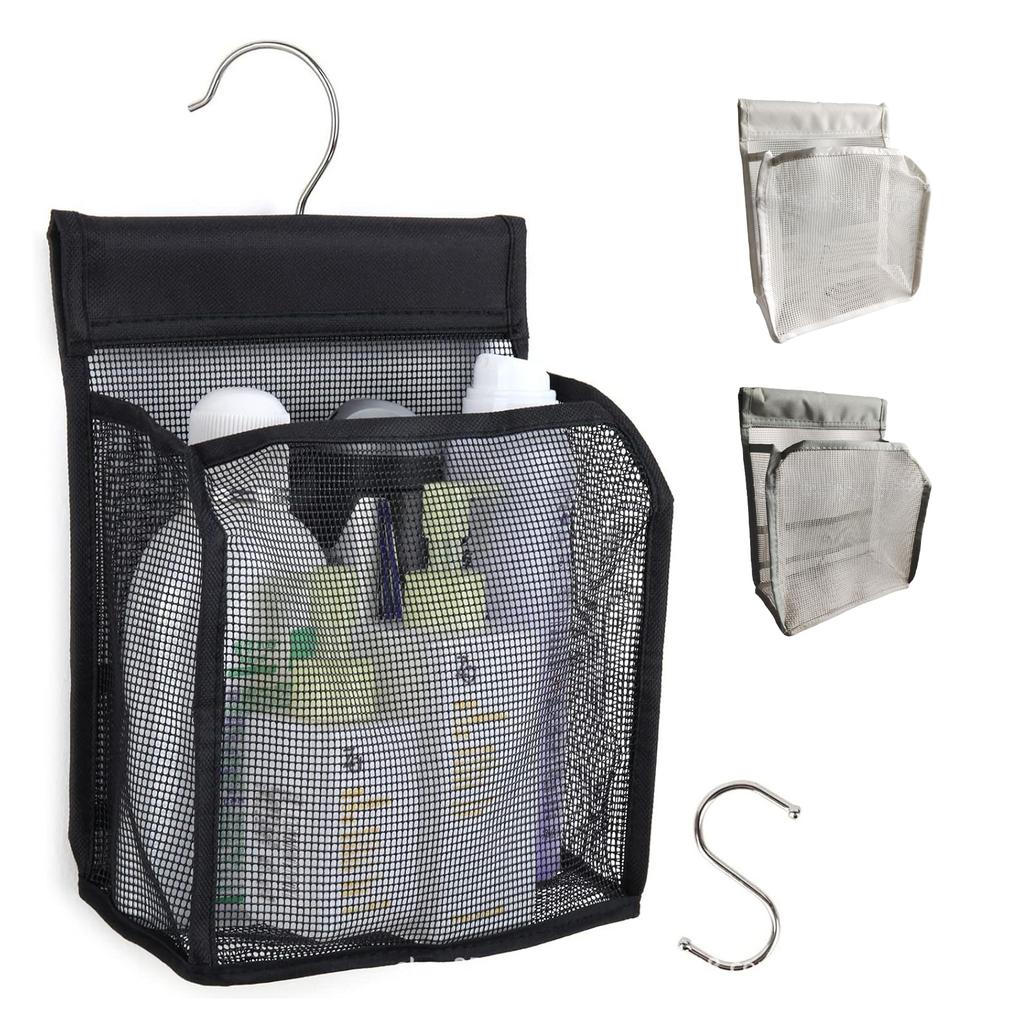 Eco Friendly Shower Caddy Non Drill Wall Mount Adjustable Pockets For Bathroom Essentials No Holes Needed