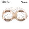100 Loops Gold Steel Color Memory Wire 60mm Bracelet Bangle Loop 115mm Necklace Collar Hoop for Zircon Making DIY Accessories