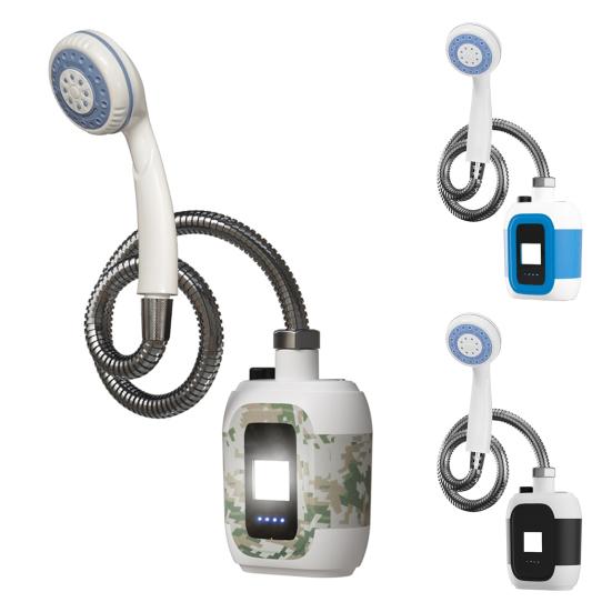 Portable Camping Shower Pump Kit USB Rechargeable Outdoor Camp Hiking Traveling RV Electric Shower Head Sprayer Pump