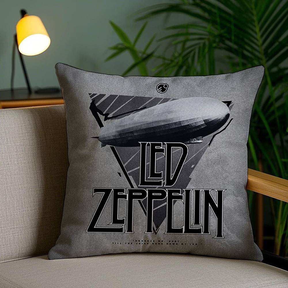 L-Led Z-ZeppelinS Pillow Case Sofa Short Plush Double-sided HD Printing Room Home Office Gift Cushion Cover