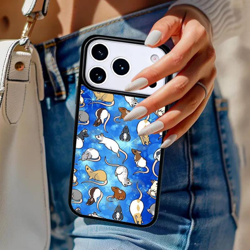 Mouse Rat Phone Case For iPhone 17 Air 14 15 13 12 Max Cover For Apple 16e 11 Pro Max Plus Coque