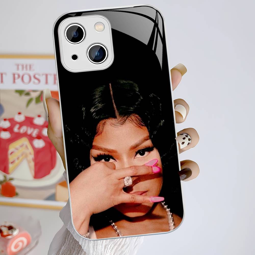 Nicki Minaj Rapper For IPhone 14 13 12 Mini 11 Pro XS Max X XR 14 Plus Tempered Glass Cover