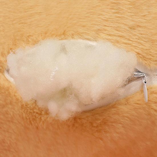 Perna Plus Pisică Cremă Perna Ergonomică pentru Corp pentru Dormit Lateral și Ghemuit 80/100cm Animal Moale de Pluș pentru Pat și Canapă