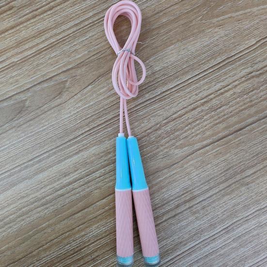 Skipping Rope Adjustable Soft Beaded Slub Design Portable Jumping Training Rope for Adult