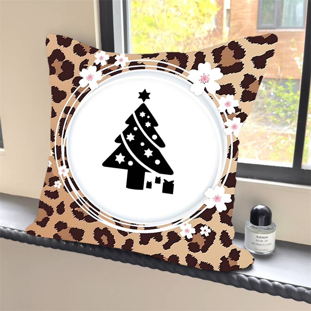 1PC Fashion Leopard Print Pillow Case Square  Bedroom Sofa Leisure Comfort Cushion Car Home Decoration