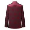 Men's Autumn Stand Collar Tang Suit Jacket - Long Sleeve Casual Coat for Middle-Aged & Elderly