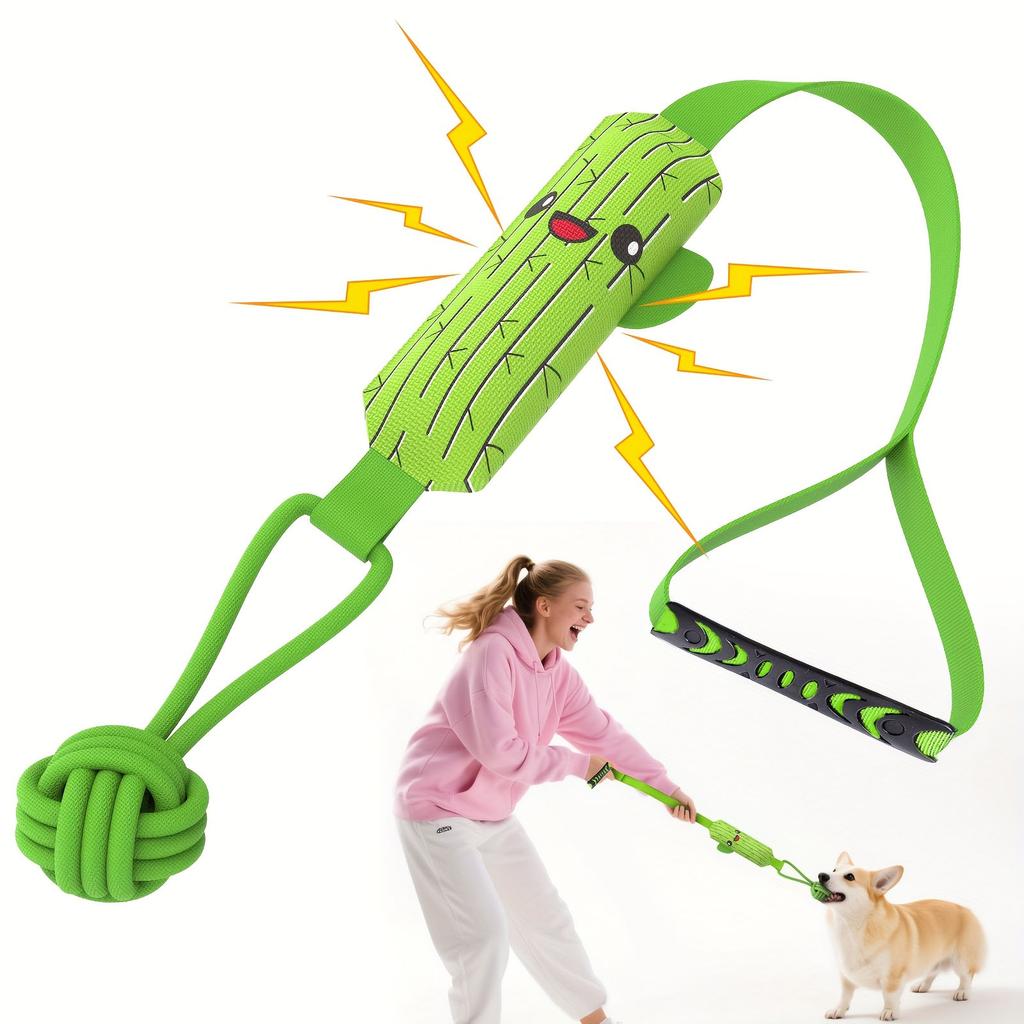 Biting And Vocalizing Dog Toy With Cotton Rope Interactive Pulling And Stretching For Pet  Random Colors