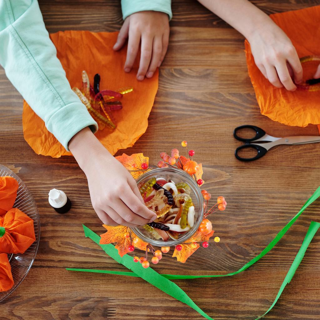 6pcs Pumpkins Maple Leaves Candle Rings Artificial Decorative Candle Rings Wreaths