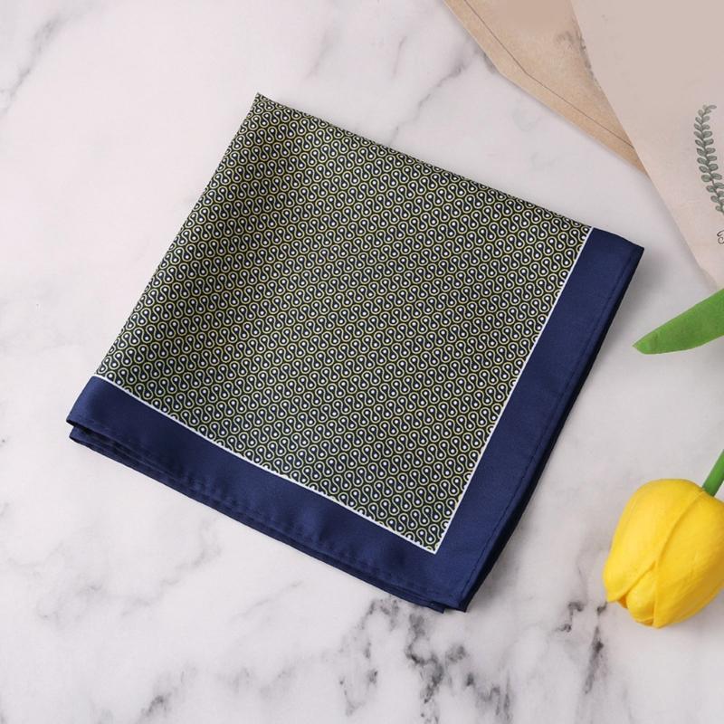 Elegant Pocket Handkerchief Simple Street Head Scarf Multifunctional Hankies for Stylish Gentlemen