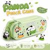 Washable Panda Pencil Case 2-Tier Pen Bags New Pencil Box  Student Stationery
