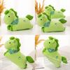 Green Plush Horse Toy With Mosaic Scarf Decor And Embroidery Design For Kid Gift