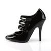 13Cm black patent leather high heels pointed high heels three belt buckle high heels women's shoes