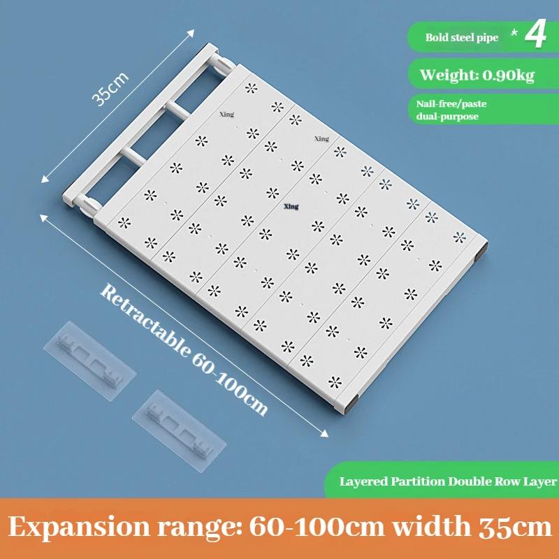 

ZEXEF Регулируемая стойка для хранения гардероба Кухонная стойка для хранения Экономящая пространство настенная стойка для гардероба Полка для ванной комнаты