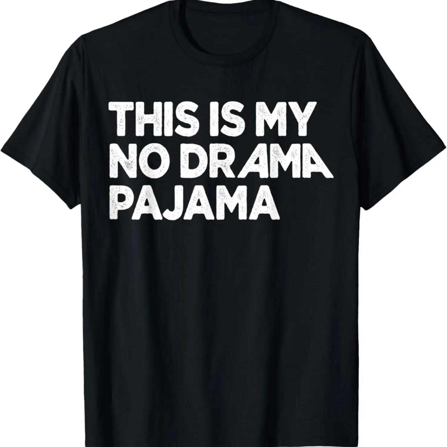 Смешная футболка для всей семьи  Это моя пижама без драмы  S чёрный