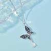 Tassel Butterfly Necklace Women'S Senior Simple Personality Versatile Pearl Pendant Of The Same Style