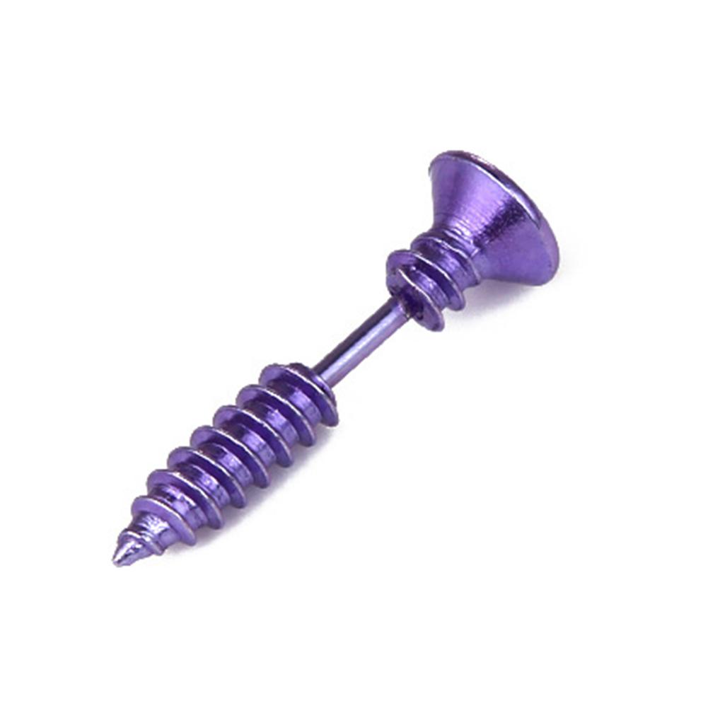 Unisex Edelstahl Piercing Nagel Schraube Ohrstecker Punk Ohrpiercings Modeschmuck