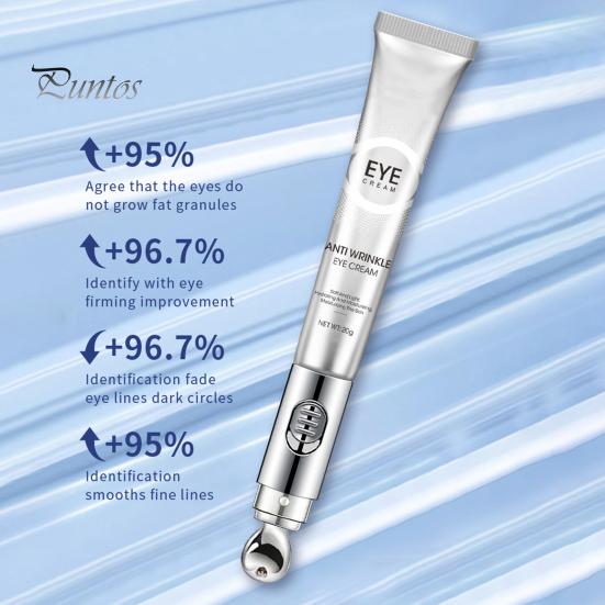 Wrinkle Eraser Massage-Augencreme mit Multi-Peptid 20 g, straffendes elektronisches Massagegerät für feine Linien, Smart Eye Cream, elektrische Massage-Augencreme