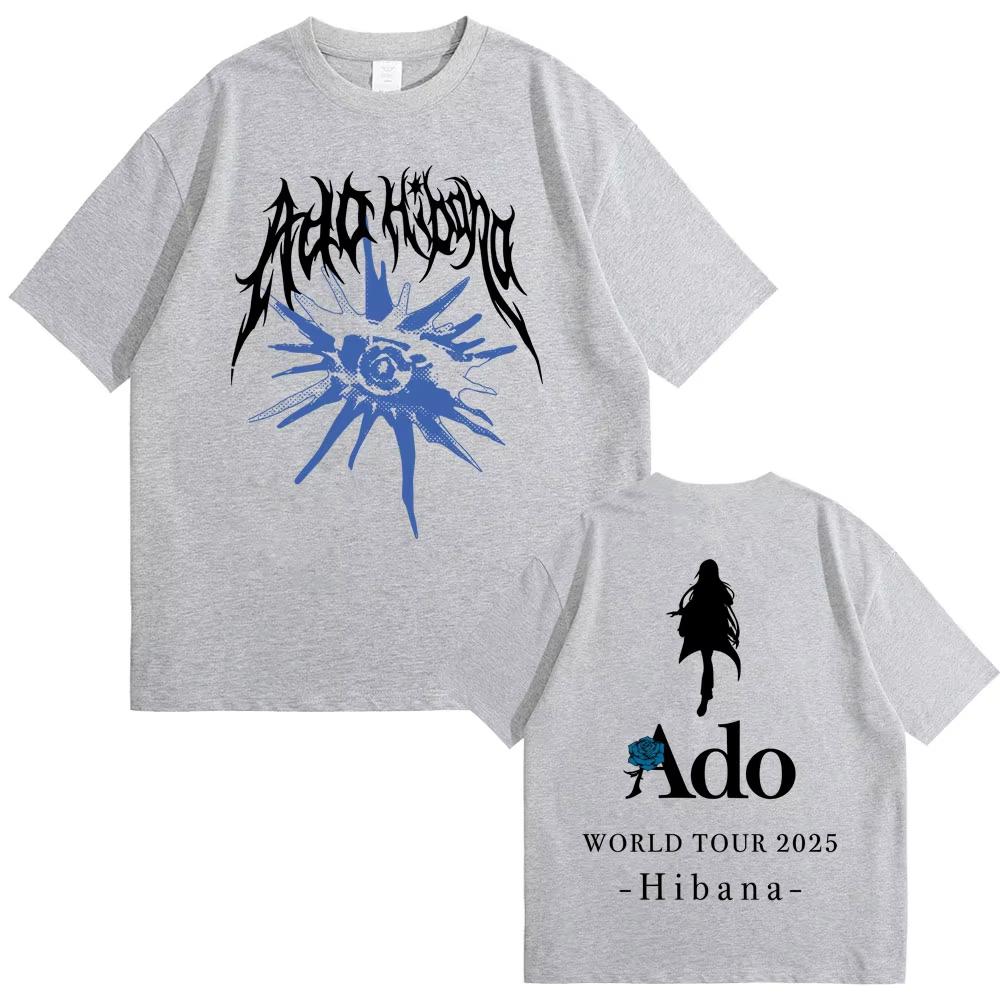 Ado World Tour 2025 Hibana T-shirt Summer Men's Women Fashion Japanese Style Tshirts Unisex Casual Cotton Short Sleeve T Shirt
