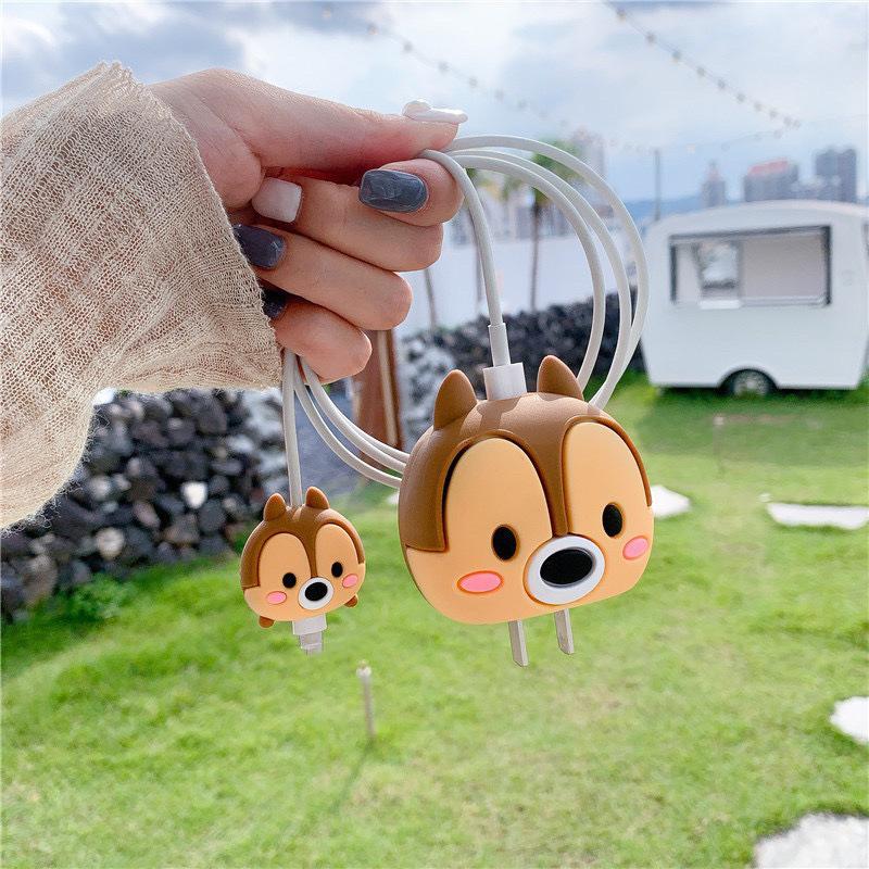 Cartoon Ladegerät Schutzhülle Lade Adapter Kabel Protector Halter Kompatibel Für Ios Quick